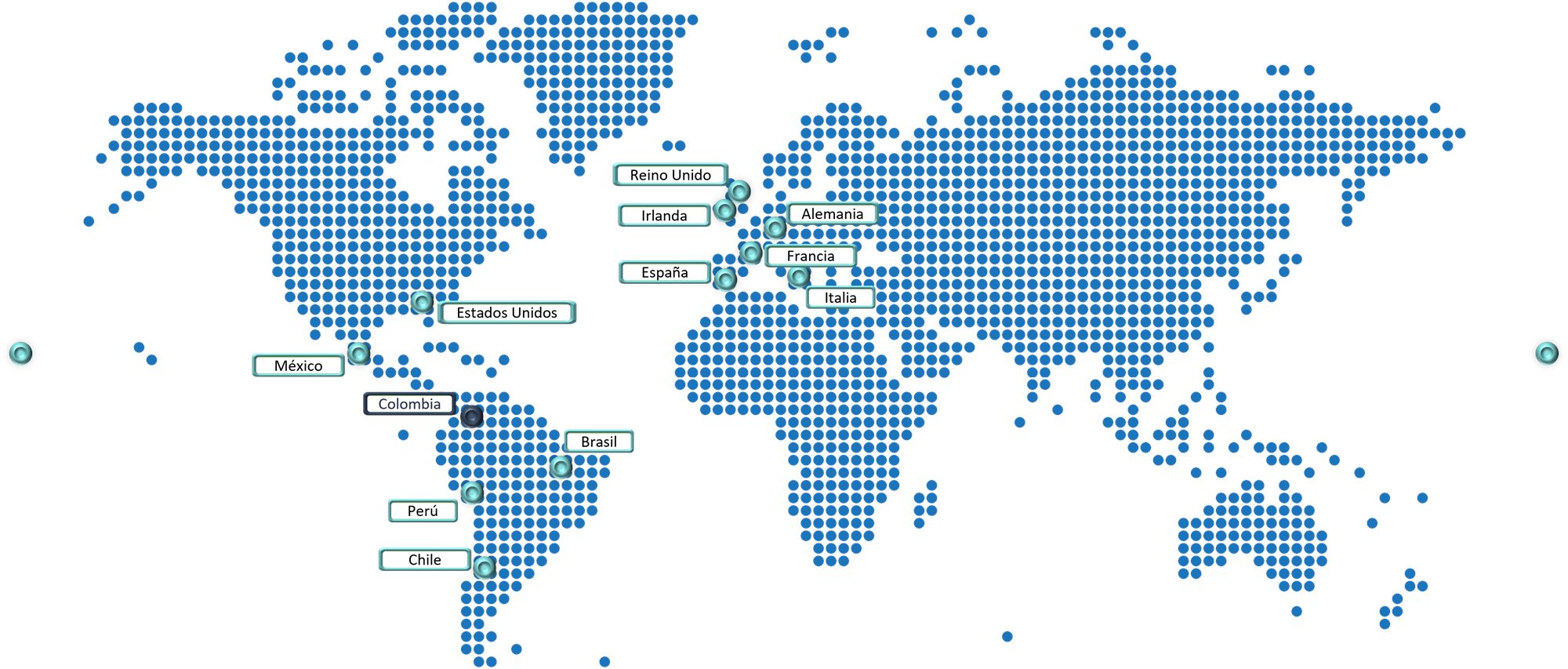 Países donde PGA acompaña a sus clientes